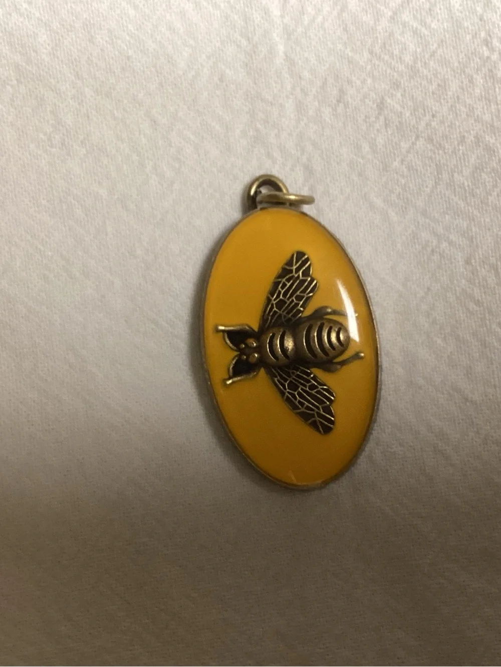 Gucci Yellow Enamel Bee Pendant Charm
